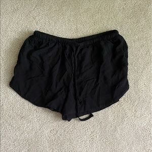 Black pajama shorts